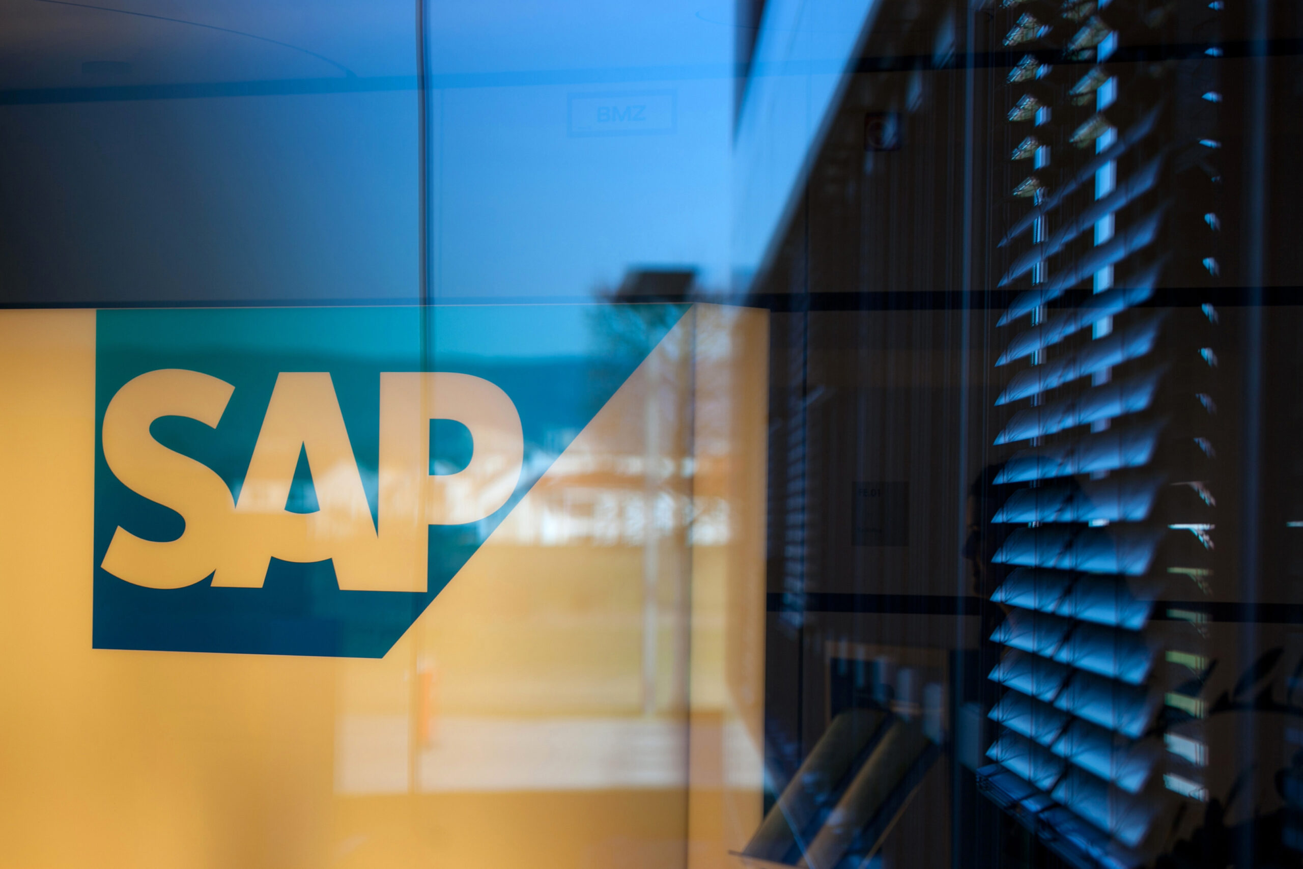 SAP Consulting reflected in window of SAP AG Headquarter